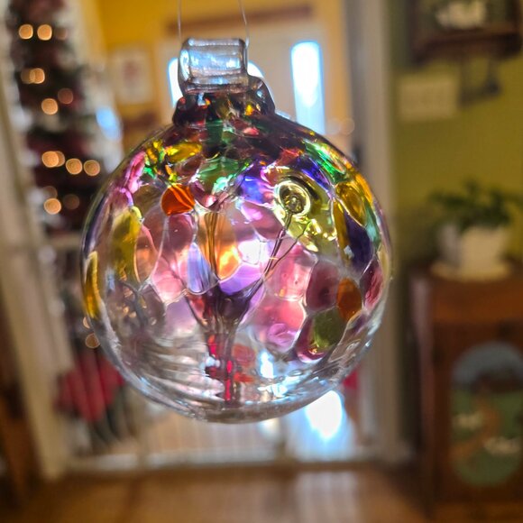 Hand Blown Glass Ornament - Tree of Celebration - Picture 2 of 9